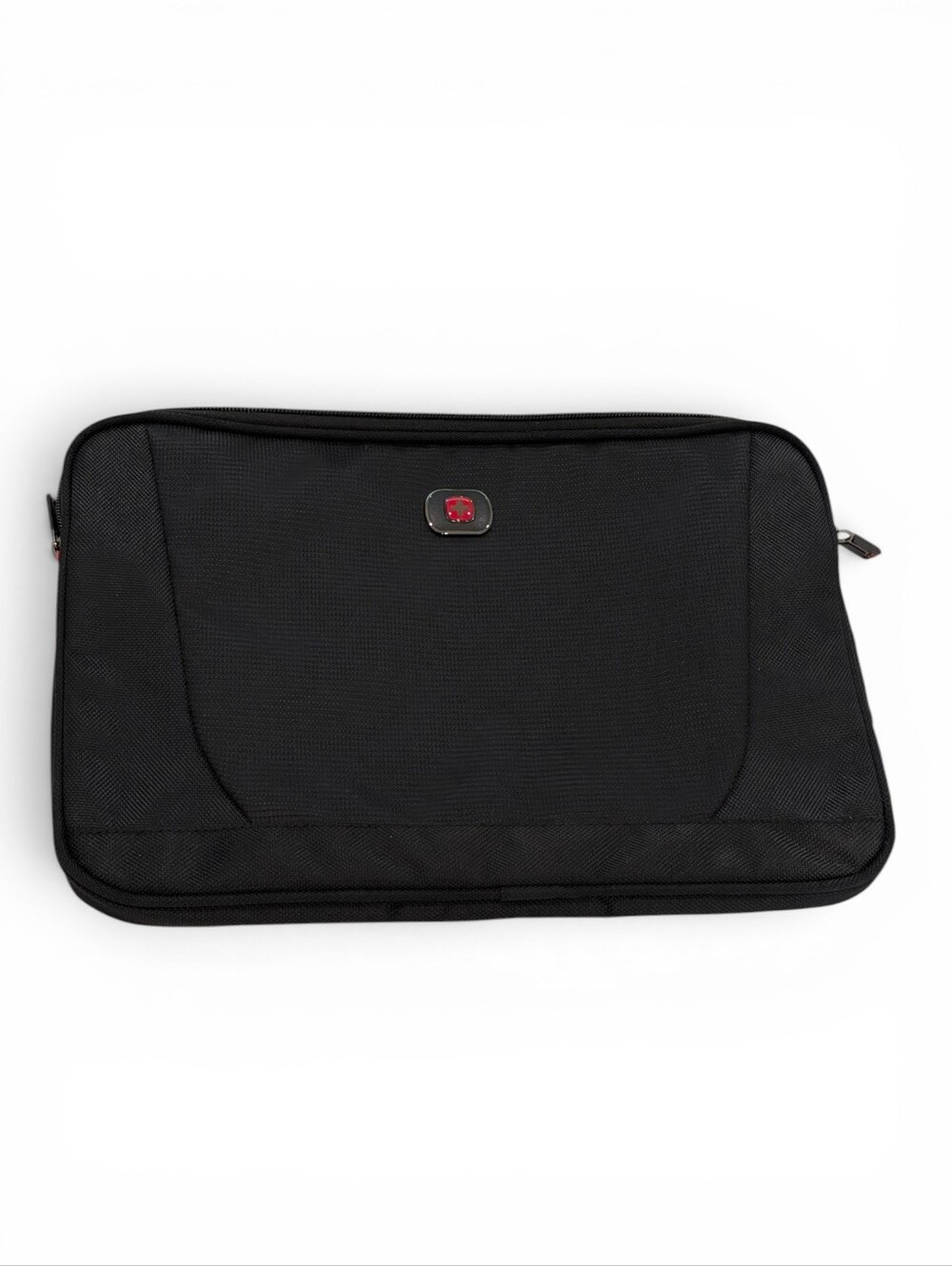SwissGear Wenger Black Laptop Sleeve with Red Logo Accent Soft Velvety Interior